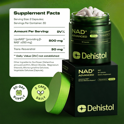 Dehistol NAD+ Advanced - NAD Supplement with Resveratrol